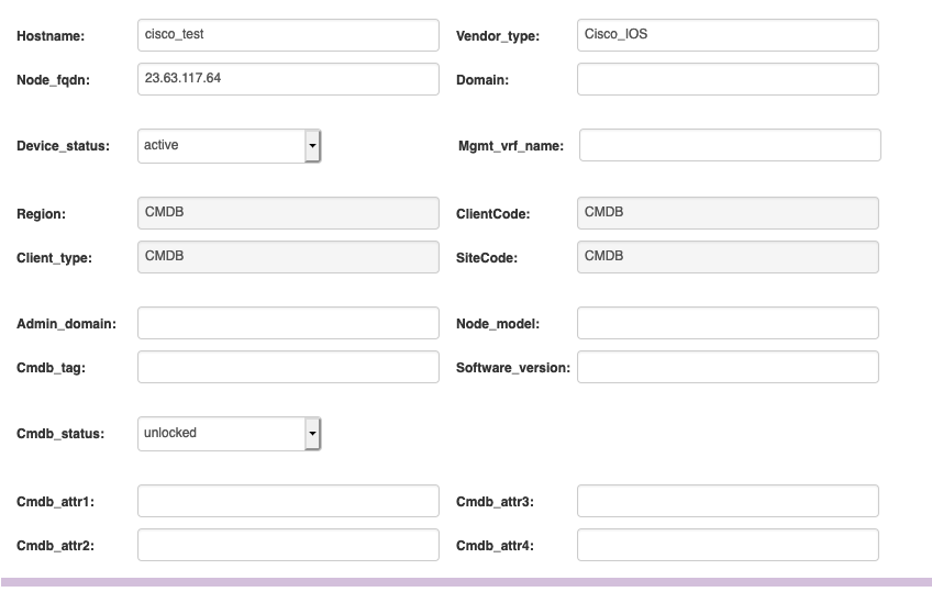 Create a CMDB Node